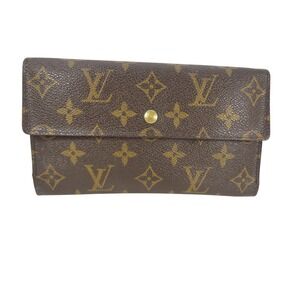 Rare Louis Vuitton Monogram Malletier Canvas and Leather Long Bifold Wallet
